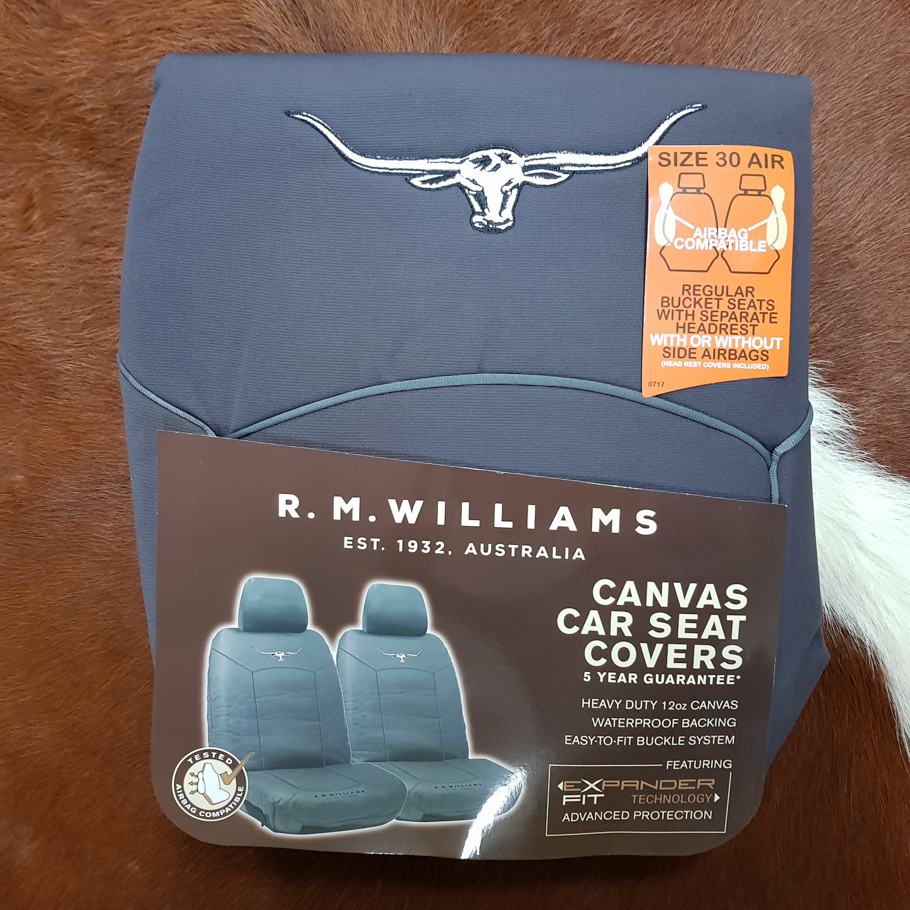 rm williams canvas car seat covers