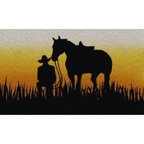 Coir Door Mat Sundown Cowboy Donohues City Country Gear