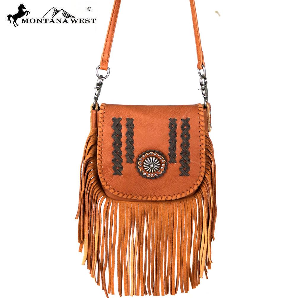 leather fringe handbags