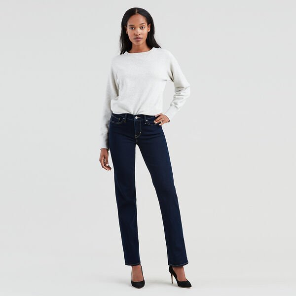 levi's black ribcage straight leg jeans