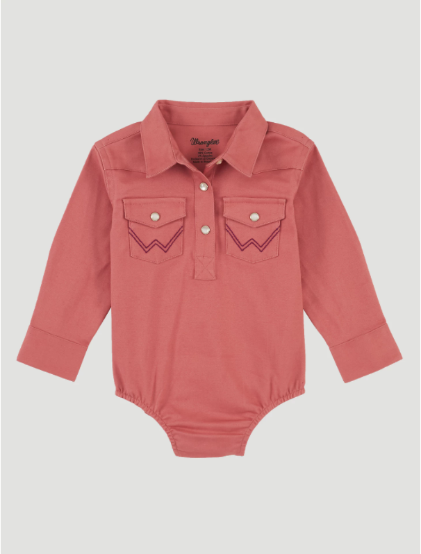 Wrangler Baby Girl Bodysuit - Pink - Donohues, City & Country Gear