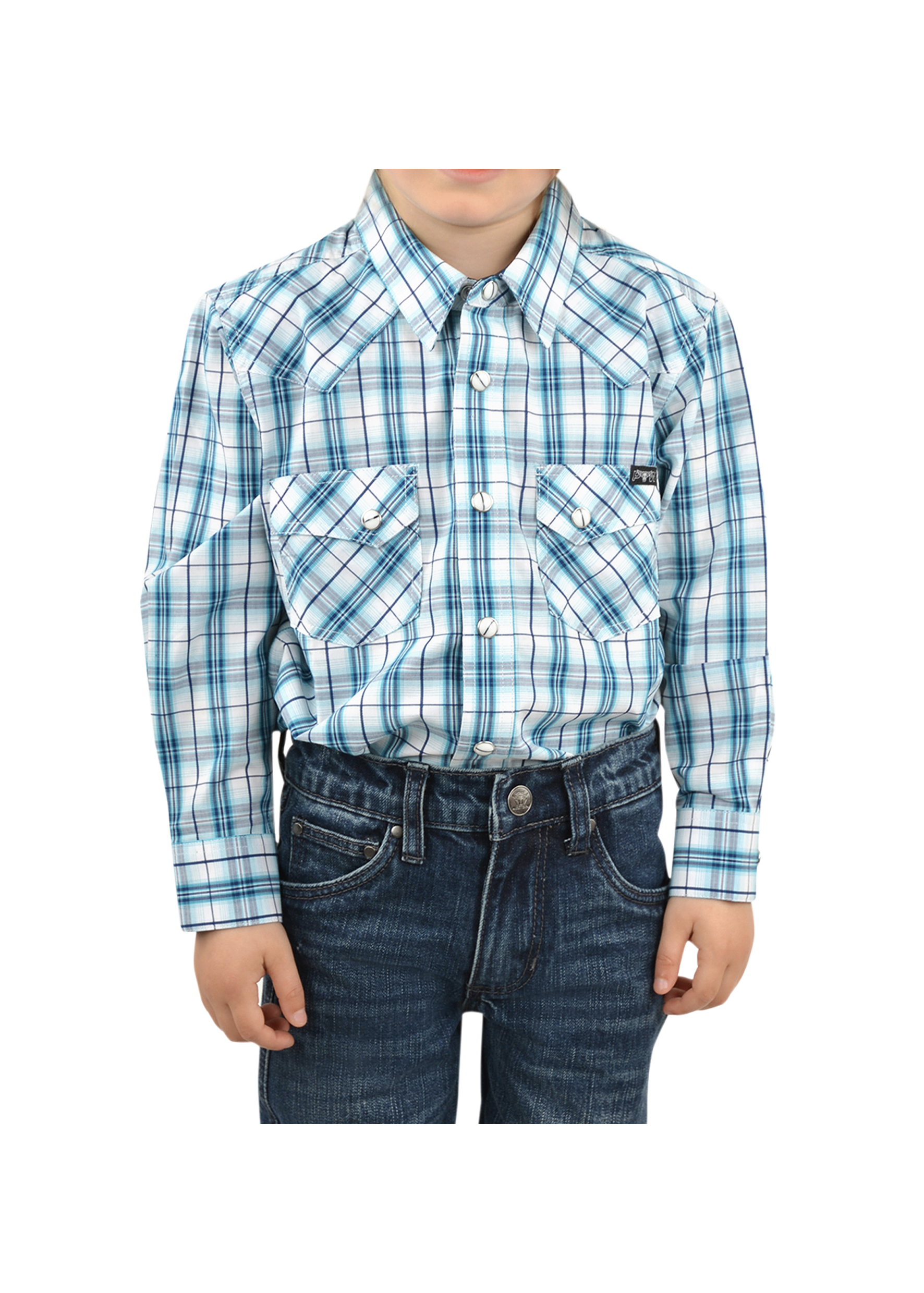 Pure Western Boys Archer Check L/S 