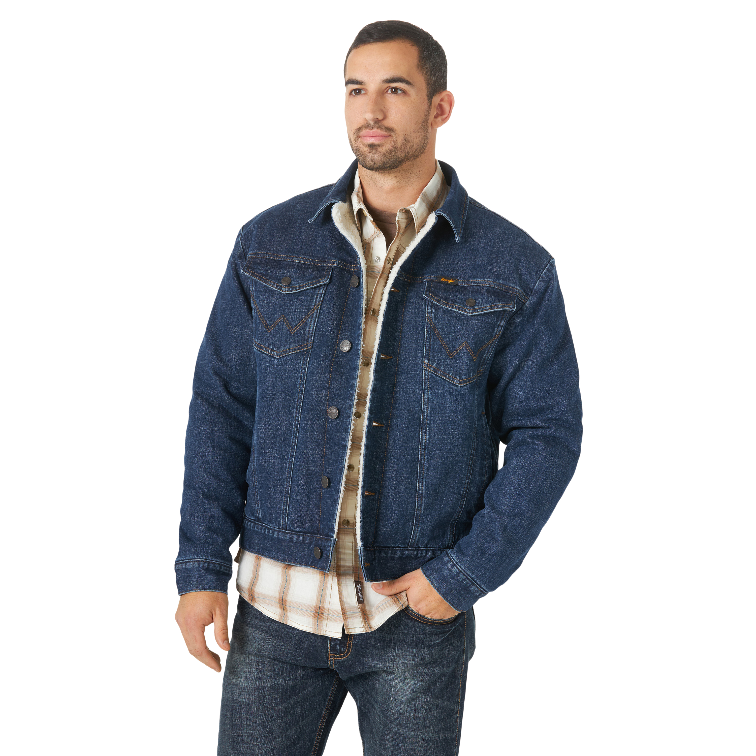 Wrangler Mens Sherpa Lined Denim Jacket - Donohues, City & Country Gear