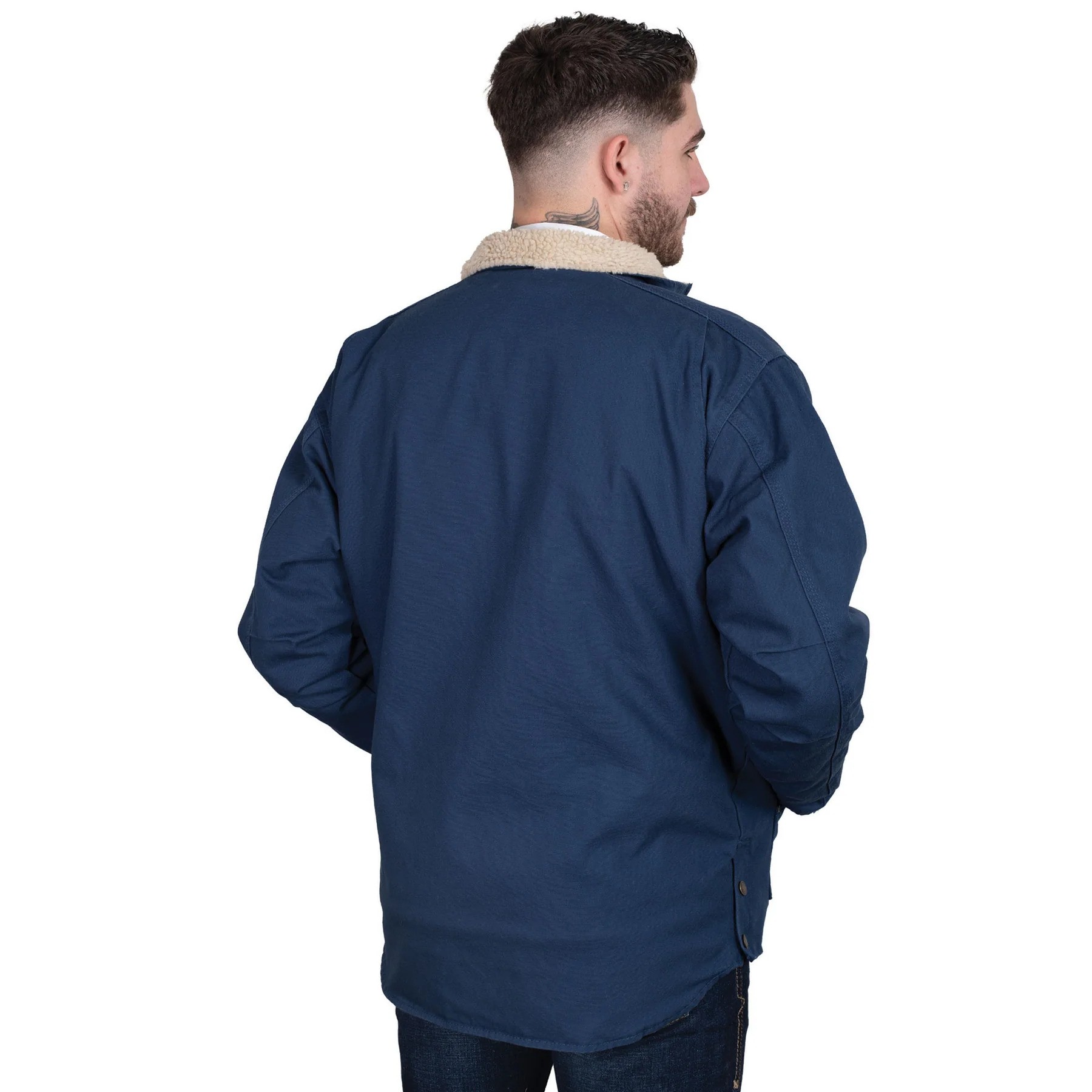 Just Country Men's Diamantina Sherpa Jacket - Navy - Image 2