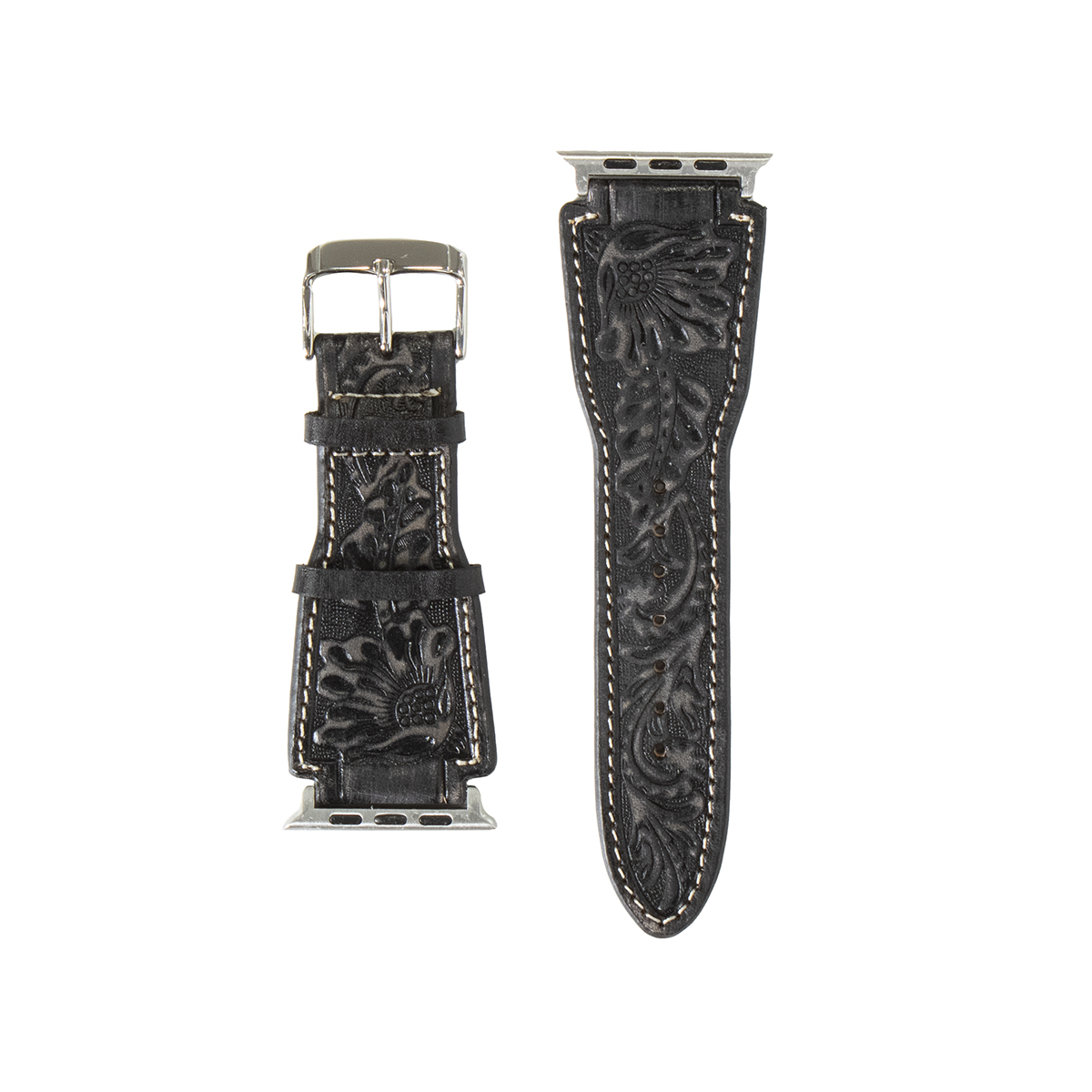 M&F Western Nocona iWatch Bands - Black Floral Embossed