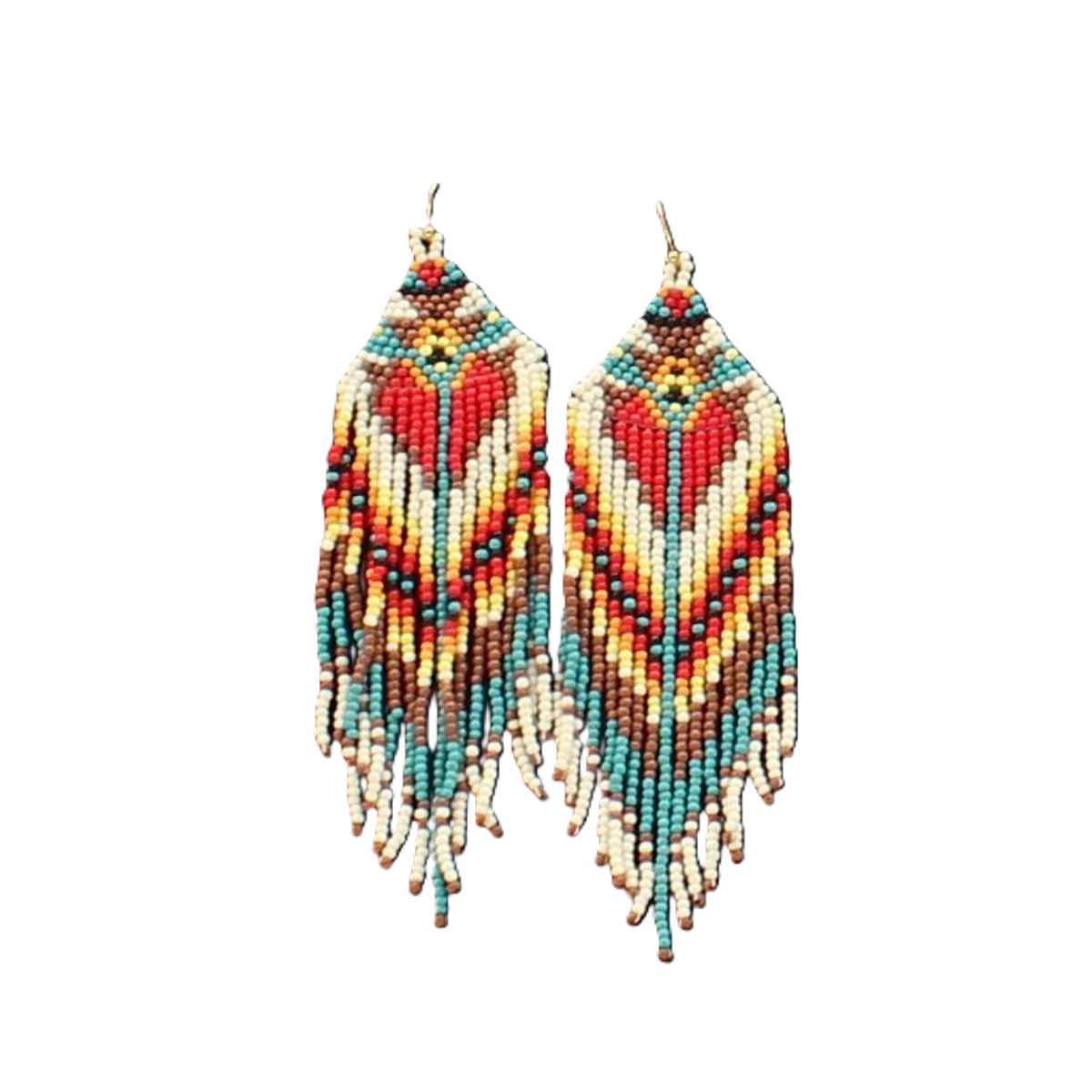 Silver beaded tassel earrings hot sale
