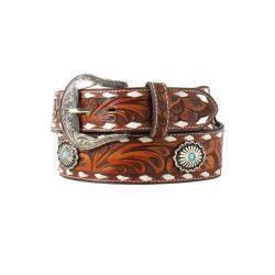 Nocona Women's Tapered Tooled Concho Belt