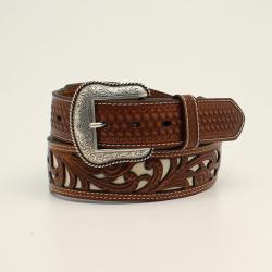 Nocona Men's Floral Tooled Belt