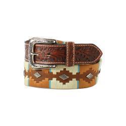 Nocona Men's Leather Polo Style Belt - Orange