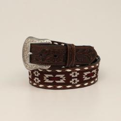Nocona Men's Southwestern Pattern Inlay Belt