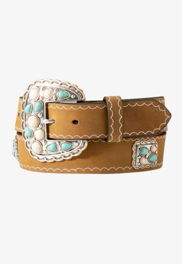 Angel Ranch Women's Turquoise Concho Belt