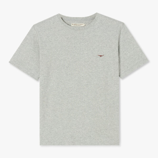 R.M. Williams Parson T-Shirt - Grey Marle/Chestnut