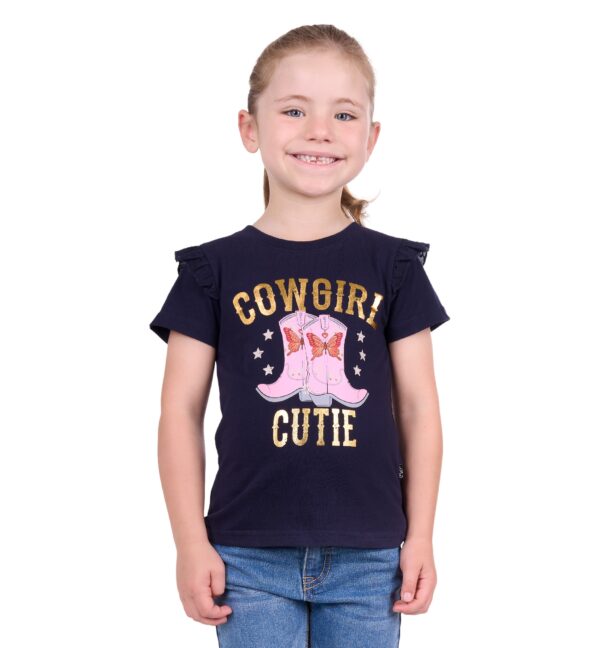 Pure Western Girl's Audrey Tee - Navy