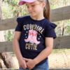 Pure Western Girl's Audrey Tee - Navy - Image 3