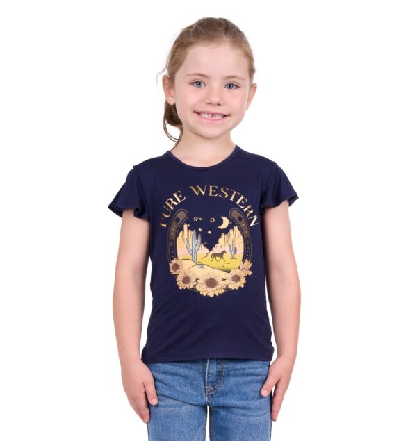 Pure Western Girl's Ariana Tee - Navy