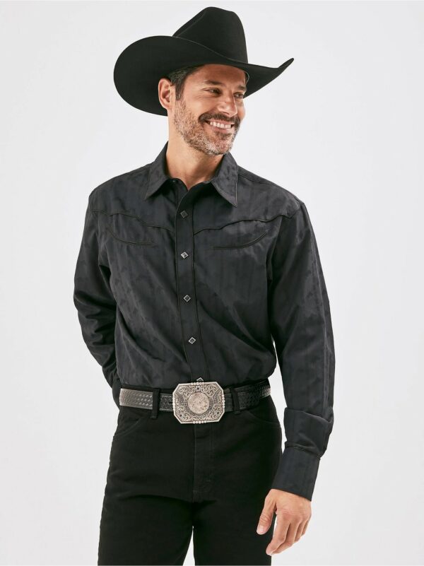 Wrangler Men's Rodeo Ben Western Shirt - Black