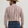 Wrangler Men's Cody Johnson Western Shirt - Burgundy Stripe - Image 2