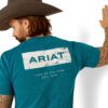 Ariat Men's Stacks Tee - Cyan Black Heather - Image 3