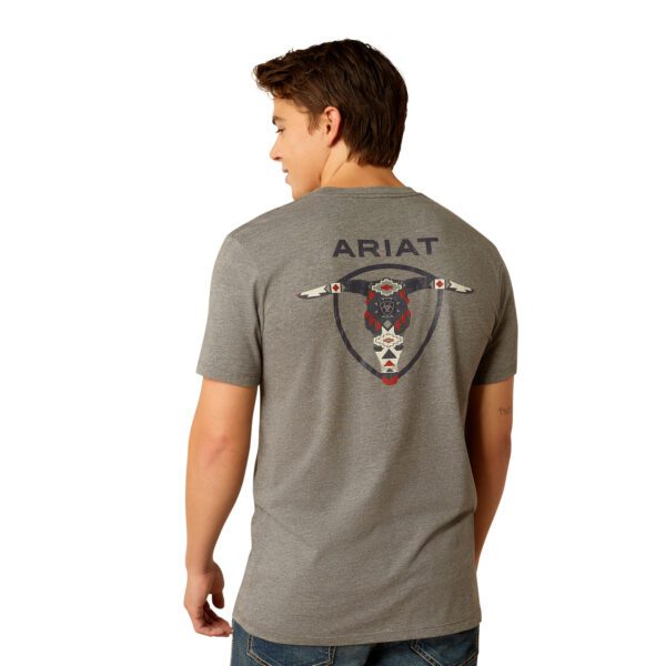 Ariat Men's Southwestern Longhorn Tee - Graphite Heather