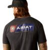 Ariat Men's Original Lines Tee - Charcoal Heather - Image 3