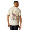 Ariat Men's Rodeo Proud Tee - Oatmeal Heather - Image 3