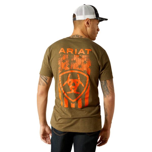 Ariat Men's Grain Flag Tee - Military Heather