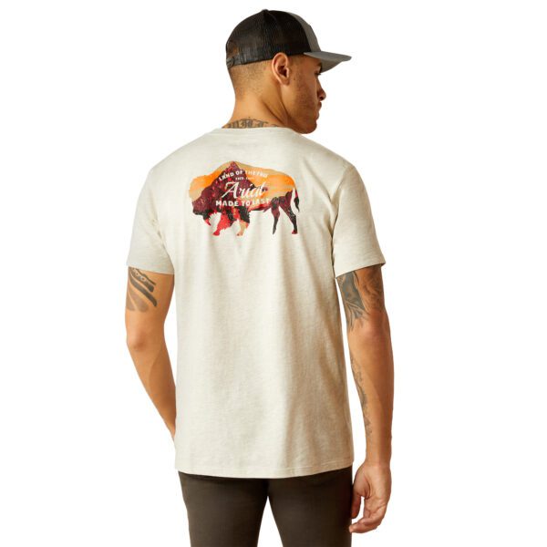 Ariat Men's Bison Landscape Tee - Oatmeal Heather