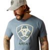 Ariat Men's Rocky Peak Tee - Light Denim - Image 3