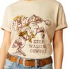 Ariat Women's Keep Walkin' Cowboy Tee - Natural - Image 2