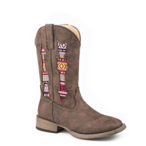 Roper Little Kids Double Arrow Boot - Brown
