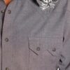 Rock & Roll Men's Slim Fit Snap Shirt - Grey - Image 2