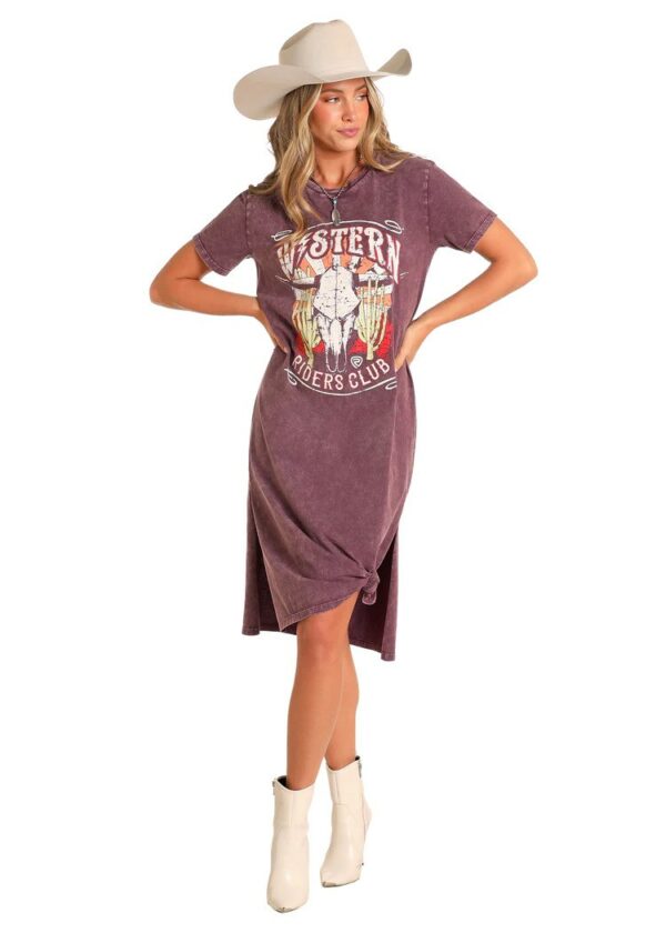 Rock & Roll Women's Western Riders Club T-Shirt Dress