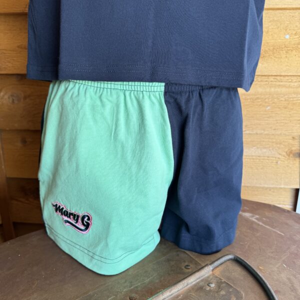 Mary G Women's "You Do You" Jersey Shorts - Navy/Pink/Spearmint