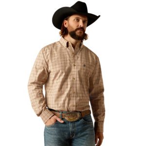 Ariat Men's Pro Series Trey Long Sleeve Shirt - Khaki
