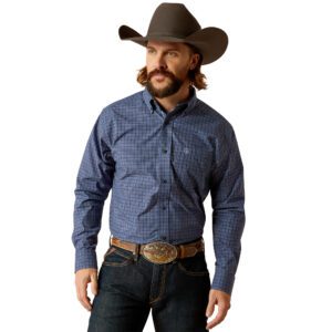 Ariat Men's Pro Series Tanner Long Sleeve Shirt - Dark Blue