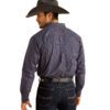 Ariat Men's Pro Series Stewart Long Sleeve Shirt - Navy Blue - Image 2