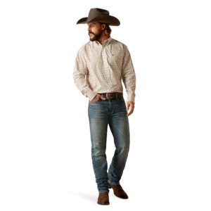 Ariat Men's Shayne Long Sleeve Shirt - Off White