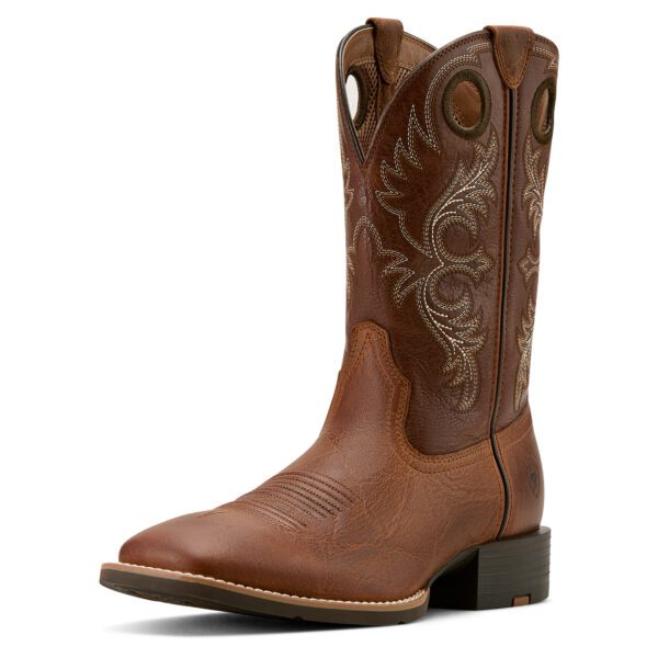 Ariat Men's Sport Rodeo Boots - Aged Tan Elephant Print/ Luna Tan