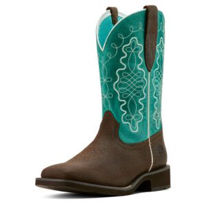 Ariat Women's Callie Boots - Worn Hickory/Distressed Turquoise
