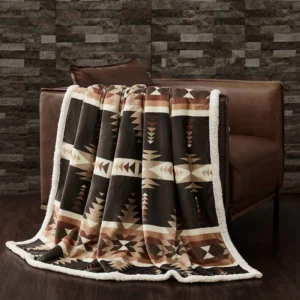 Hi End Yosemite Campfire Sherpa Throw