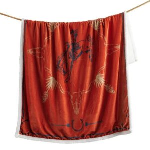 Hi End Marfa Campfire Sherpa Throw - Sunset Rider