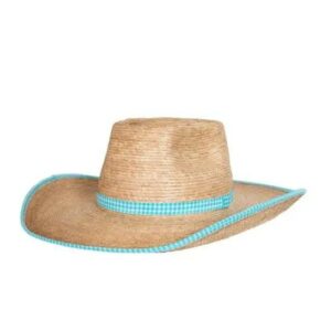 Sunbody Ava Oak Hat - Turquoise Gingham