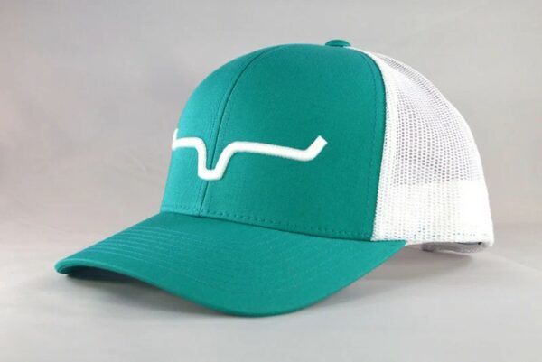 Kimes Ranch Weekly Trucker Cap - Teal/White