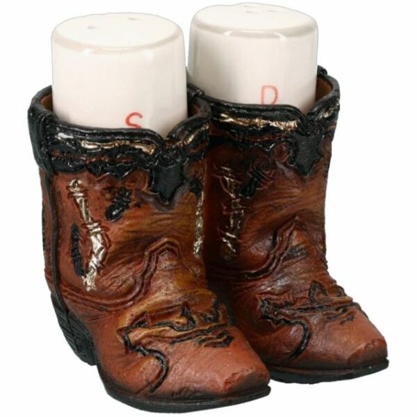 Tough1 Cowboy Boots Salt & Pepper Shaker Set