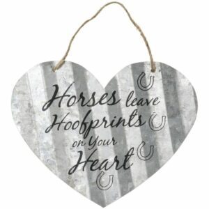 Tough1 Corrugated Metal Heart Sign 5" - Home Horse