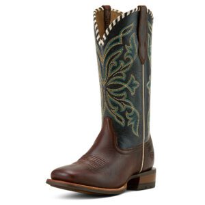 Ariat Women's Showdown Western Boots - Espresso/Textured Blue