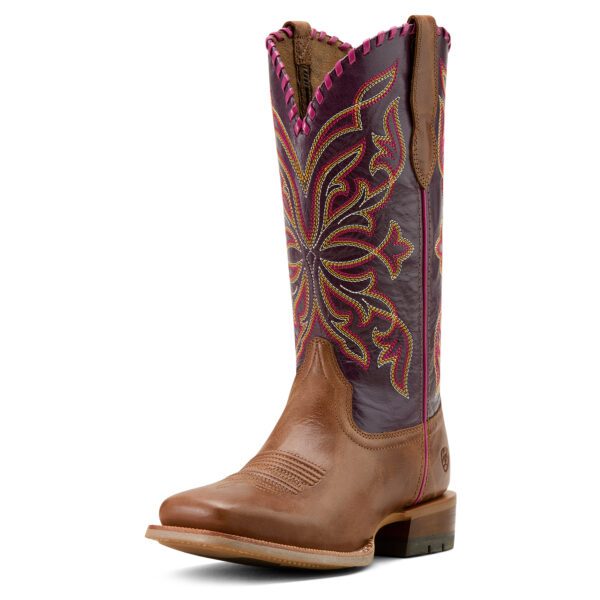 Ariat Women's Showdown Western Boot - Dark Tan/Vino
