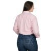 Just Country Womens Abbey Full Button Workshirt - Flamingo Pink Small Check - Image 2