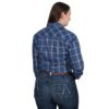 Just Country Womens Abbey Full Button Workshirt - Cobalt Lurex Plaid - Image 2