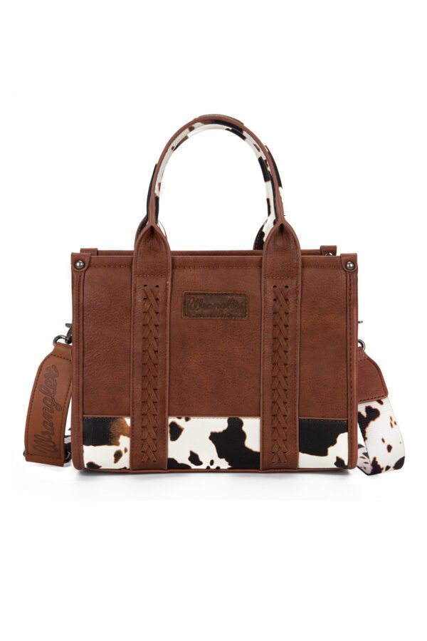 Wrangler Cow Print Crossbody Bag - Dark Tan